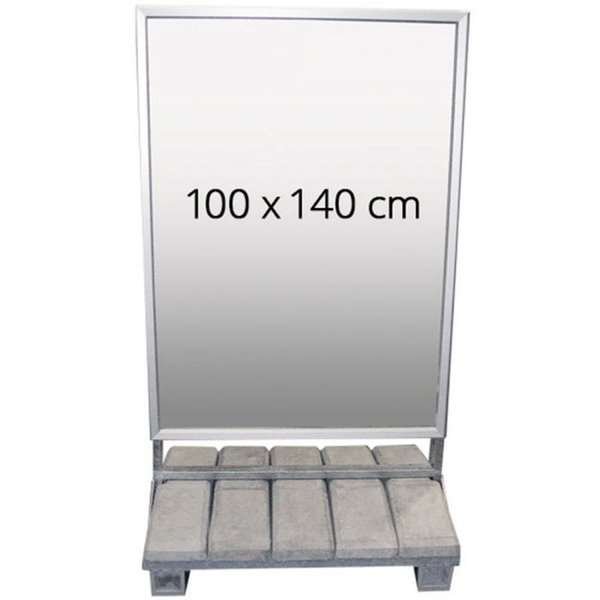 Tung utomhusskylt i betong