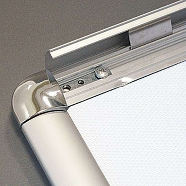 Klickram med 25 mm Rondo-profil i aluminium, silver