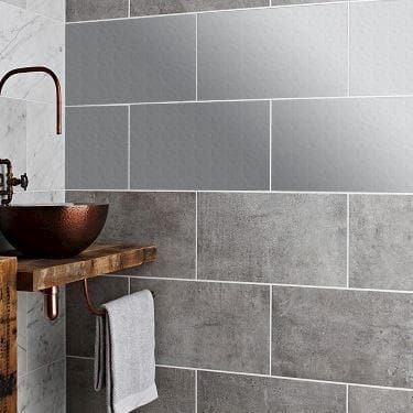 badeværelsesfliser - sølv metallic 090- signcom