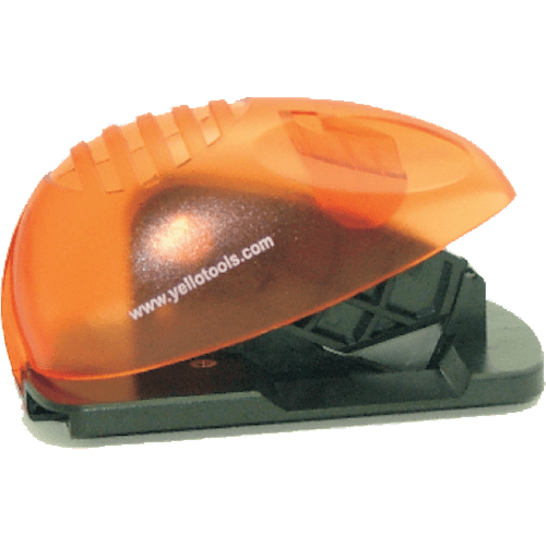 Orange top med sort base, gennemsigtig med greb.