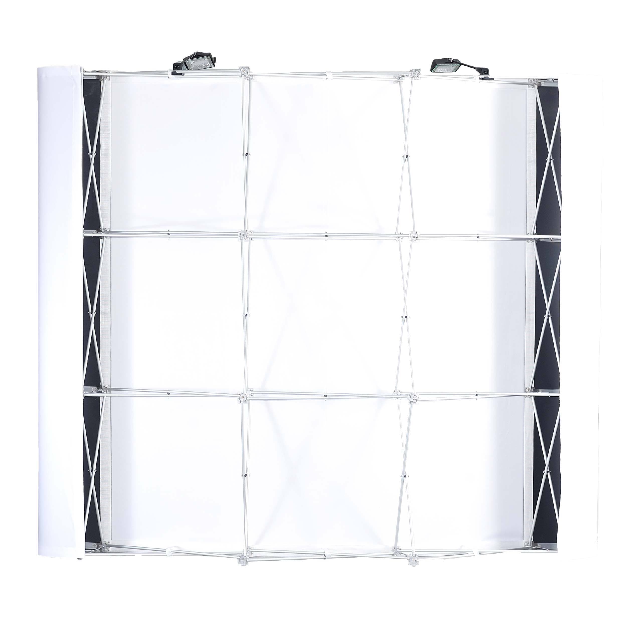 Pop-Up Curved  Messevæg, 350x225 cm